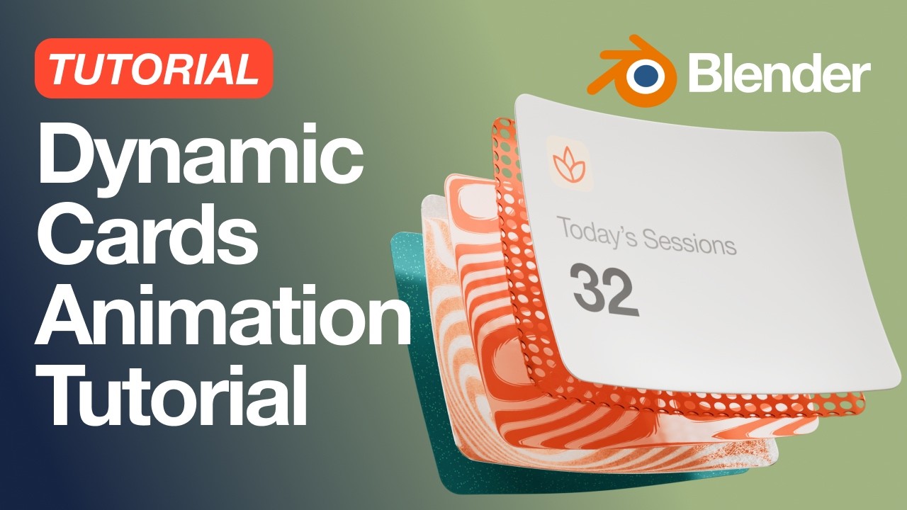 Dynamic Cards Animation Tutorial! #blender #animation #motiondesign #design #3d