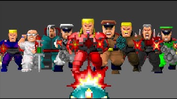 Wolfenstein 3D - All Boss Fights, Bazooka only (30th Anniversary Edition)