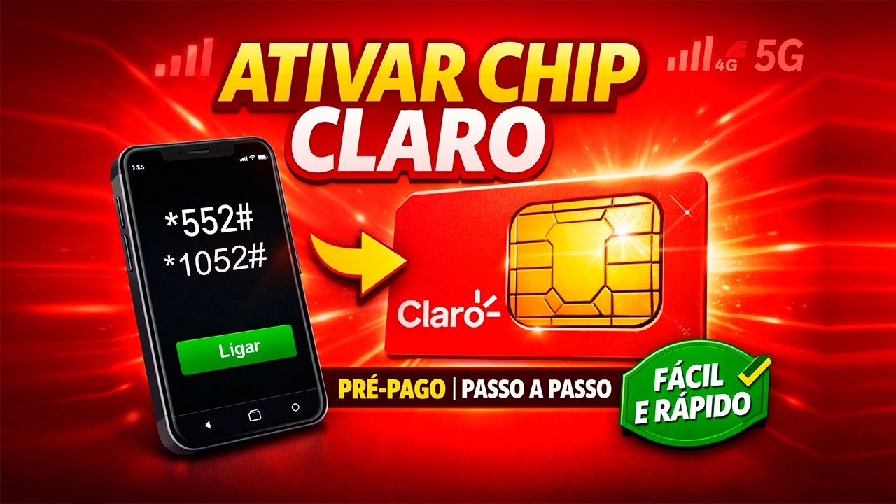 Como Ativar e Cadastrar o CHIP Pré-Pago da CLARO - YouTube
