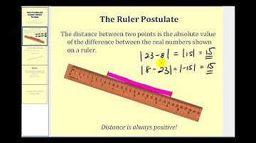 Ruler Postulate and the Segment Addition Postulate