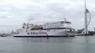 D-Day Veterans leave Portsmouth on Brittany Ferries Mont St Michel bound for Normandy - 4 June 2024