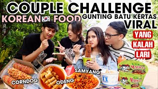 CHALLENGE MAKAN SAMBIL LARI VS Aurel & Pacar!! KOREAN FOOD!