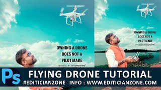 Flying Drone Photo Editing Tutorial Photoshop 2018