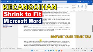 Cara Menjadikan Dokumen Ms Word Menjadi Satu Halaman | Shrink to Fit | tutorial belajar komputer