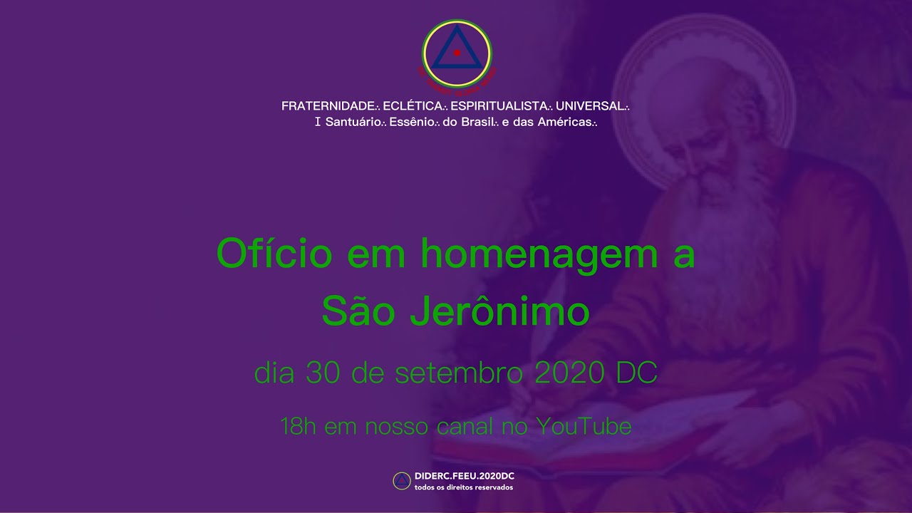 Ofício Eclético Universal Solene em homenagem a São Jerônimo e Mestre Michael