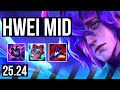 HWEI vs KATARINA (MID) | Good KDA: 14/1/13 | EUW Diamond | 25.24
