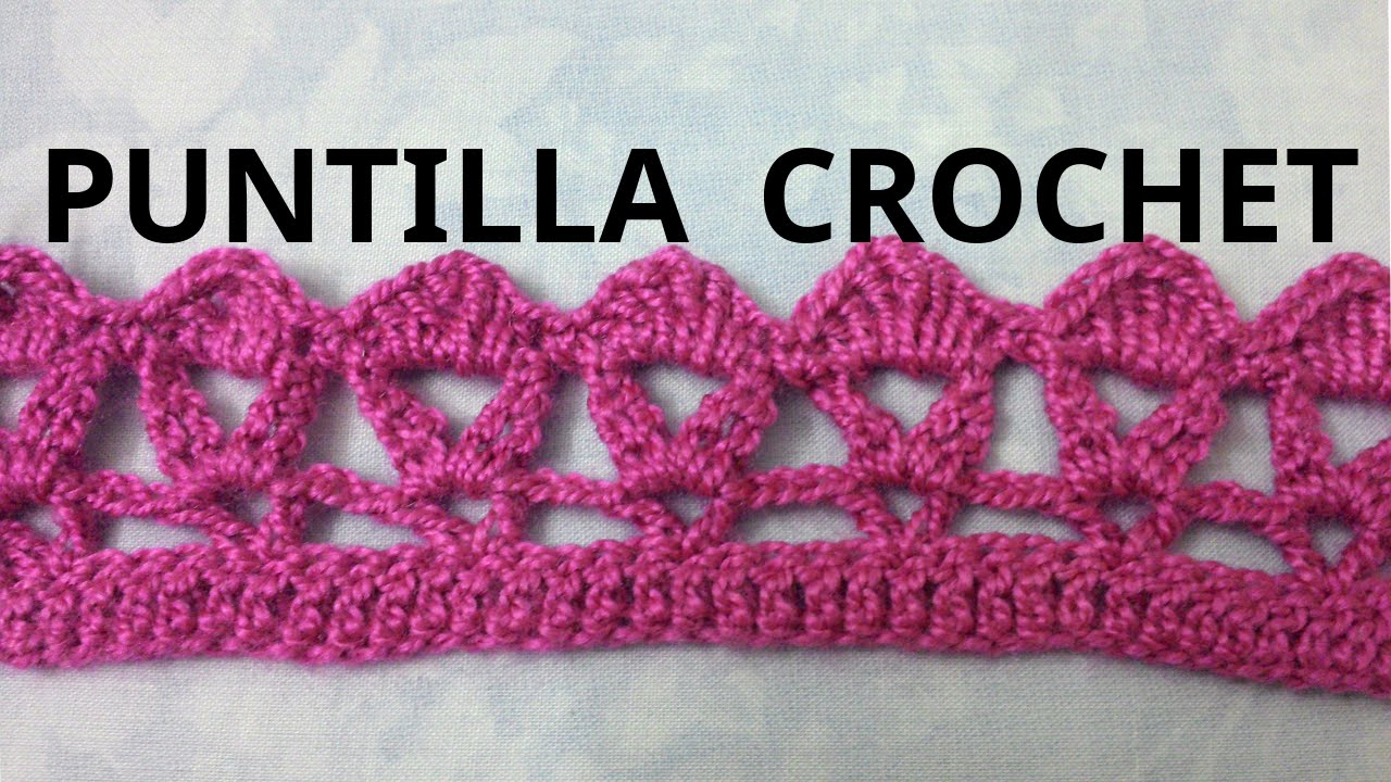 PUNTILLA n° 24 en tejido #crochet o ganchillo tutorial paso a paso. Moda a  Crochet 