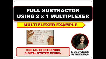 Full subtractor using 2 : 1 multiplexer | Multiplexer to Full Subtractor | Full Subtractor using MUX