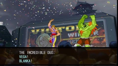 PS4 - Capcom VS SNK 2 - Vega and Blanka - Difficulty 8 Arcade Mode