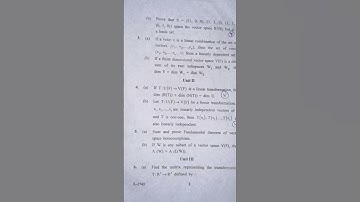 Previous year question paper #BSc 6th semester #2023kuk#Linear Algebra//