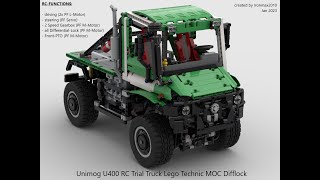 LEGO MOC Unimog U400 RC Trial Lego Technic MOC Difflock by Ironmax Rebrickable - Build LEGO