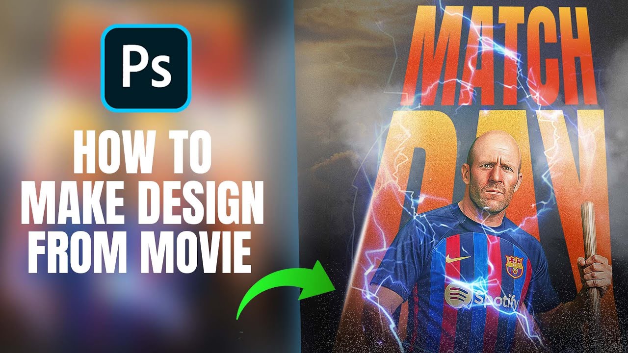 Photoshop tutorial Matchday Poster Netflix style - YouTube
