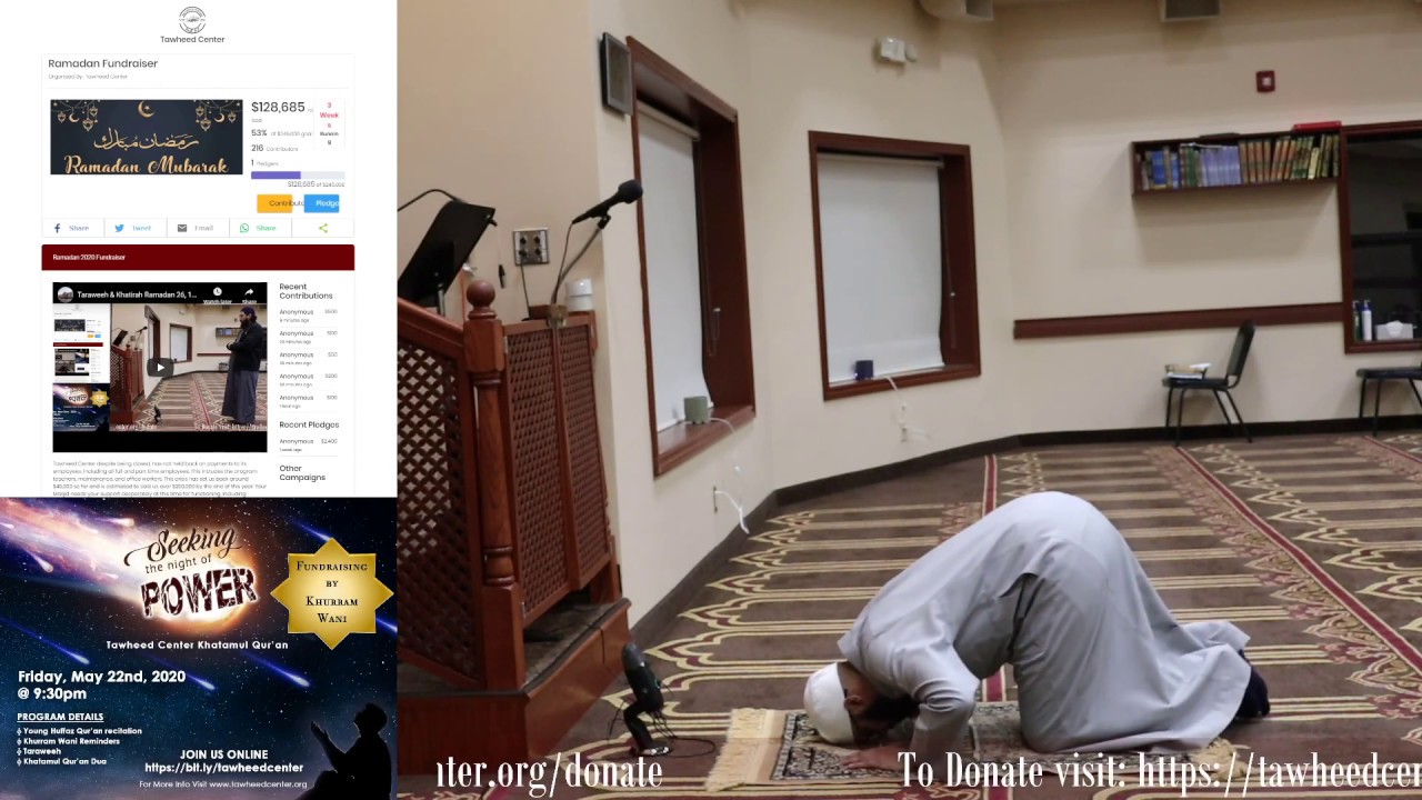 Taraweeh & Khatirah Ramadan 27, 1441 AH - YouTube