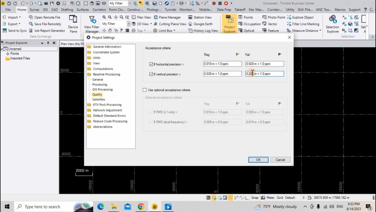 Project Setting in Trimble Business Center YouTube
