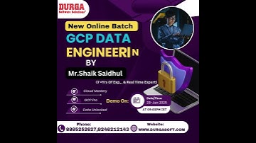 GCP Data Engineering Online Batch | Demo by Mr. Shaik Saidhul | Durga Software Solutions