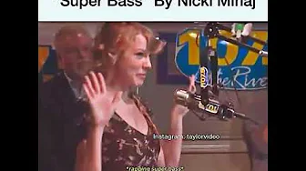 Taylor Swift rapping super bass by Nicki minaj#shorts