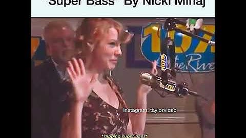 Thumbnail of Taylor Swift rapping super bass by Nicki minaj#shorts
