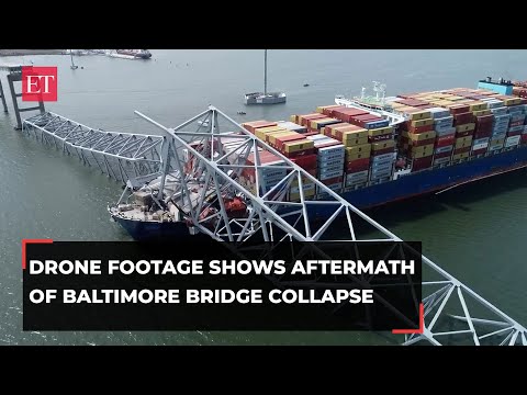 Baltimore Bridge Collapse: Drone footage captures extent of damage caused by cargo ship Episode cover