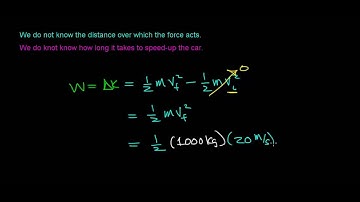 Example Using the Work Kinetic Energy Theorem