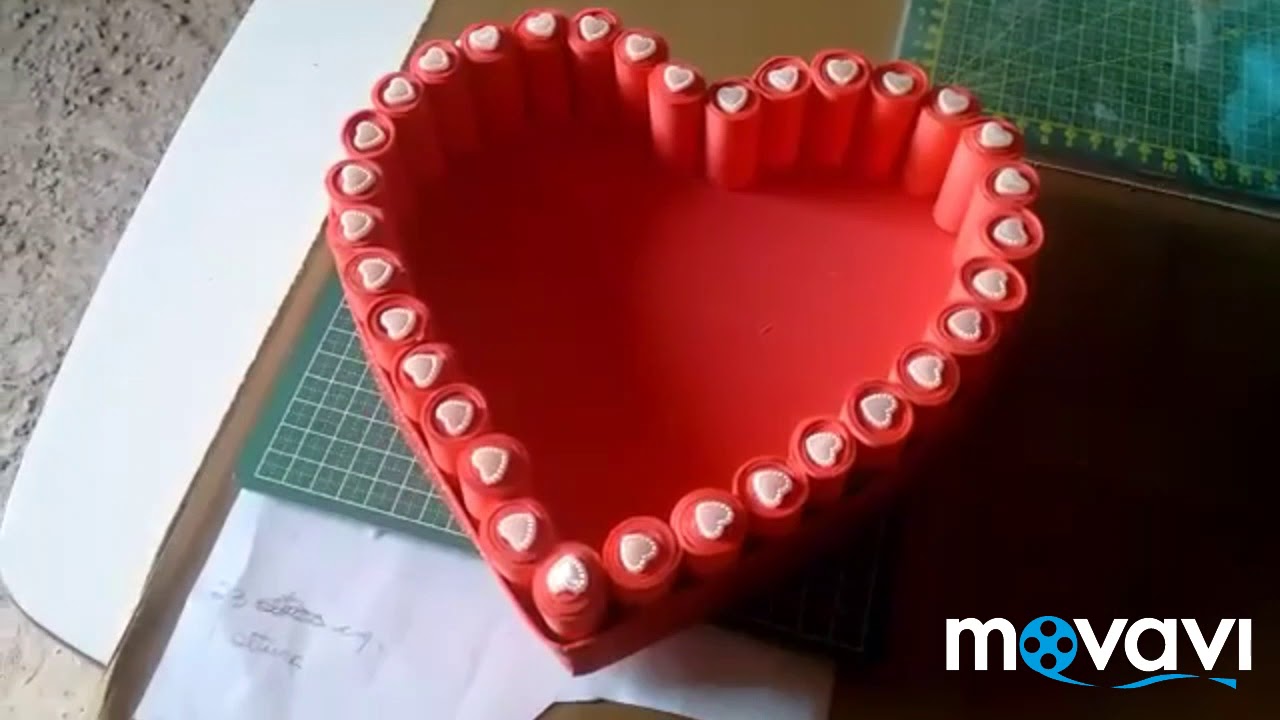 Ensinando a fazer rolinhos de EVA - (Cesta de coração) | Muquifo da Rosi