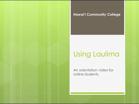 Laulima Video Orientation