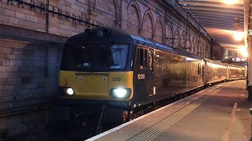 Class 92 hauling the caledonian sleeper