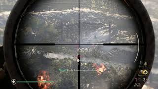 Call of Duty: WWII - Operation Cobra: Destroy The Artillery Guns Kar98K 6x Optics Sniping Sequence