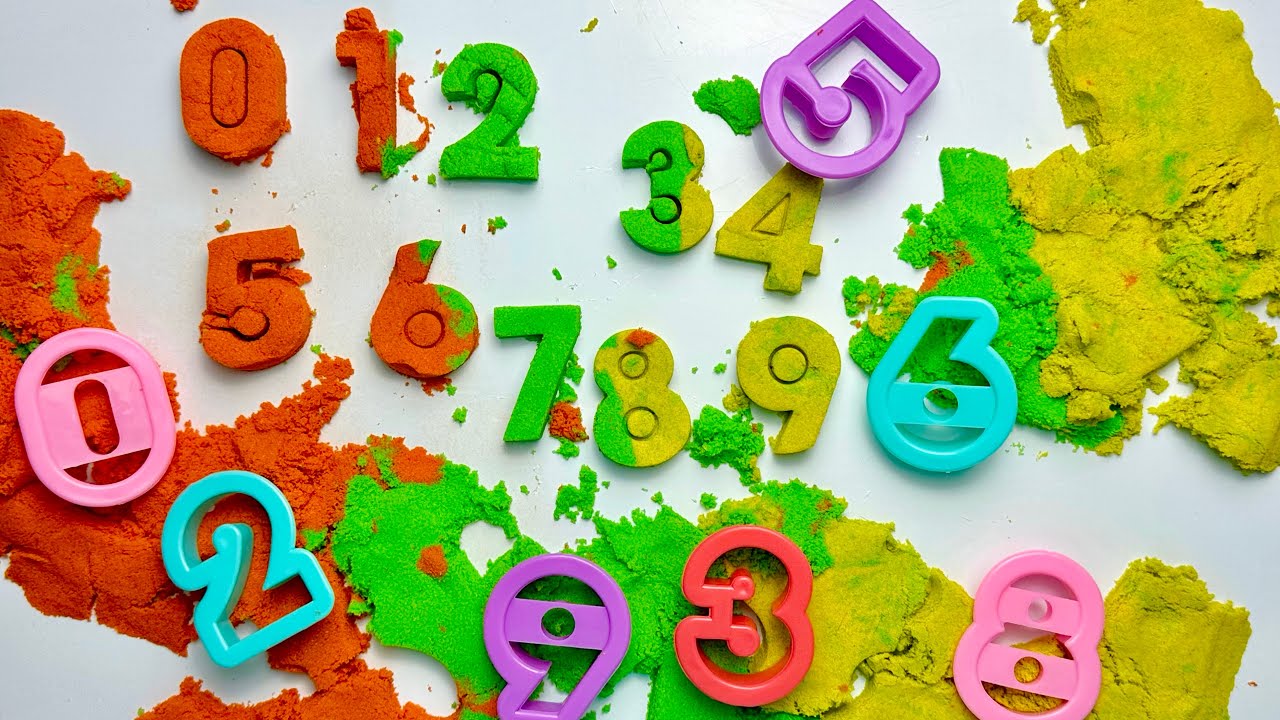 Лепим из ПЕСКА ЦИФРЫ | Учим Цифры для Детей 