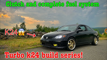 Turbo k24 em2 civic build series pt1! clutch and return fuel system