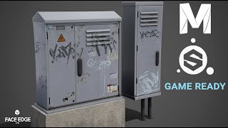 3D Modeling and Texturing a Fuse Box in Autodesk Maya and Substance Painter[Timelapse][Begginers]