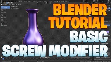 Blender beginner series No. 15 - Basic screw modifier