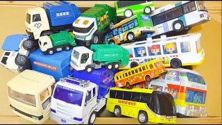 Very useful in the city ☆ Collect garbage truck and bus minicars in a box and check the gimmick!