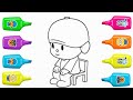 How to Draw Pocoyo Cartoon Easy for Kids 🎈