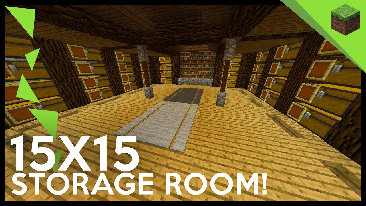 Minecraft 15x15 Simple Starter Storage Room Youtube