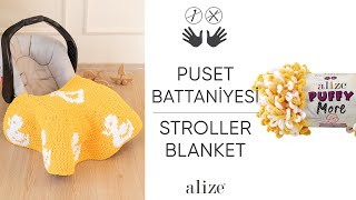 Alize Puffy More Ile Puset Battaniyesi Stroller Blanket Одеяло Для Коляски