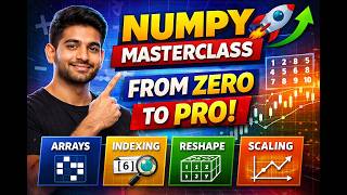 NumPy Full Tutorial for Beginners 🚀 | Arrays, Indexing, Reshape, Broadcasting & Scaling Explained