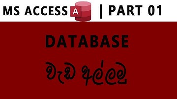 Microsoft Access in Sinhala - Part 01 - Getting Started with Access