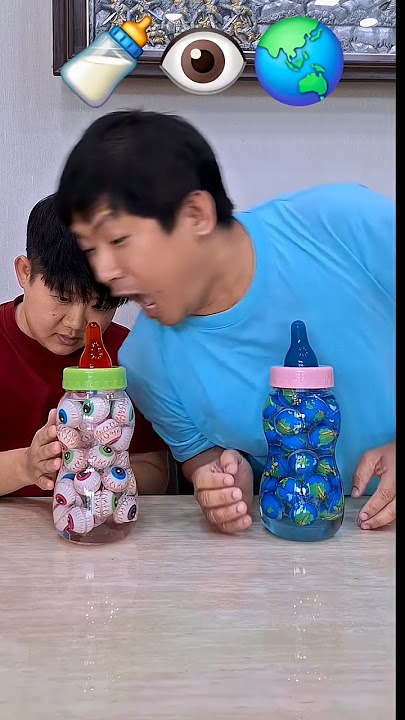 Big bottle candy jelly eyeball🍼👁️🌏🥴😲🤯ตลกๆ#ตลก#shorts#funny