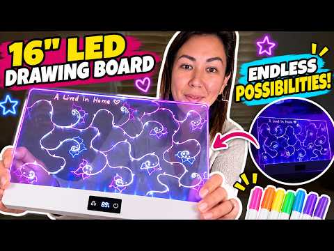 16" Rechargeable LED Drawing Board Review | Best Light Up Drawing Tablet for Kids?