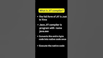 What is JIT compiler  | Java Language