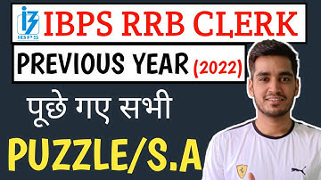 IBPS RRB CLERK (Office Assistant) Previous year 2022 All Puzzle | Vikas Jangid