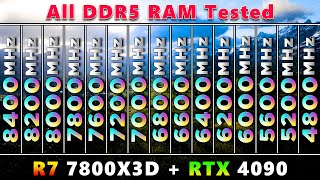 All DDR5 RAM Tested (15 Frequencies) | Ryzen 7 7800X3D + RTX 4090
