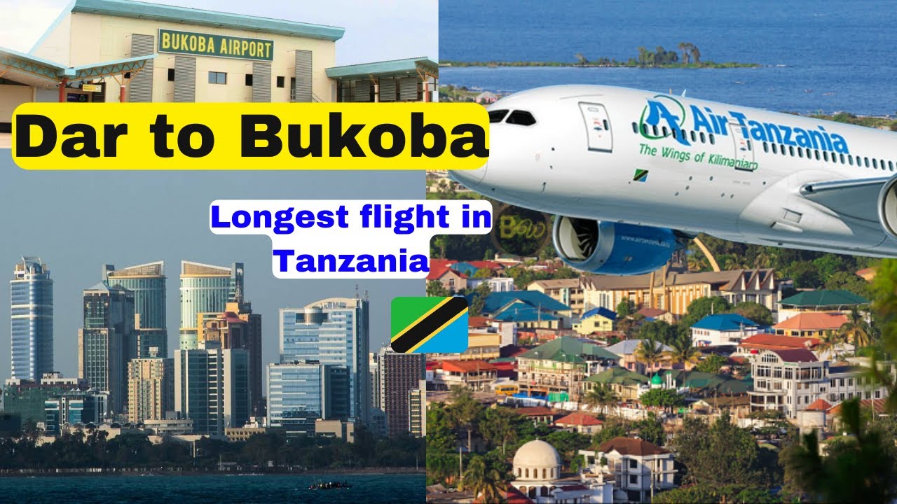Dar es Salaam to Bukoba with Air Tanzania. The longest flight route in Tanzania Africa! Episode 1