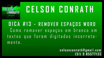 13ª Dica - Como remover espaços em branco em excesso