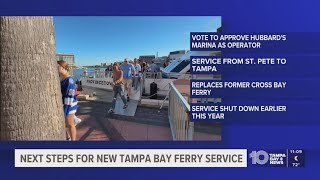 Tampa Bay leaders will meet in Downtown St. Pete to discuss next steps for ferry service