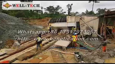 Ghana Alluvial Gold Ore  Mining Methods With Trommel Drum Screening Washing Plant Working Principle
