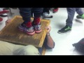 My teacher laying on a bed of nails My teacher laying on a bed of nails