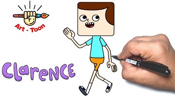 how to draw jeff from Clarence step by step easy
