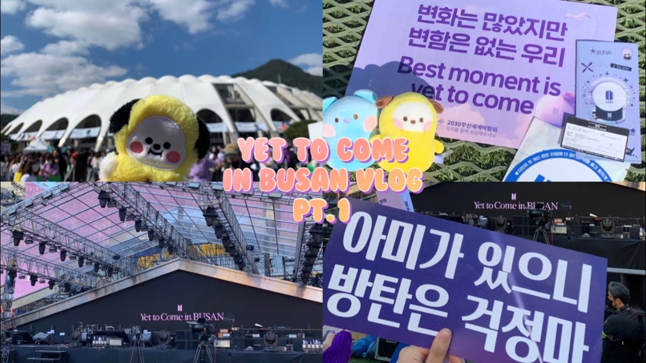[ VLOG ] 방탄소년단 부산 콘서트 브이로그 pt.1 | Yet to come in Busan vlog | 스탠딩 2열 역대급 시야 경험해보실래요 ? 🫠✨