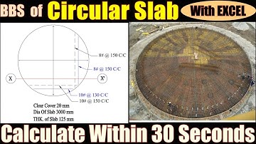 BBS Of Circular Slab In Excel | #BbsOfCircularSlab #CircularSlab #bbs #civil #civilengineering #jobs